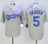 Los Angeles Dodgers #5 Corey Seager Grey New Cool Base Stitched MLB Jersey,baseball caps,new era cap wholesale,wholesale hats